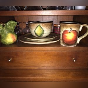 SOLDTabletops Gallery Fruition Dinnerware.  Handcrafted & hand paint SOLD SOLD